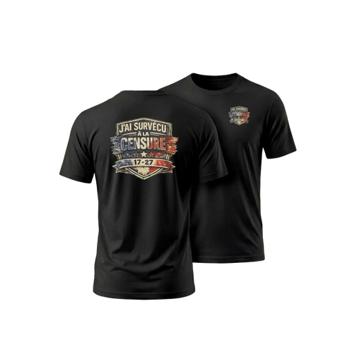 T-Shirt noir censure 