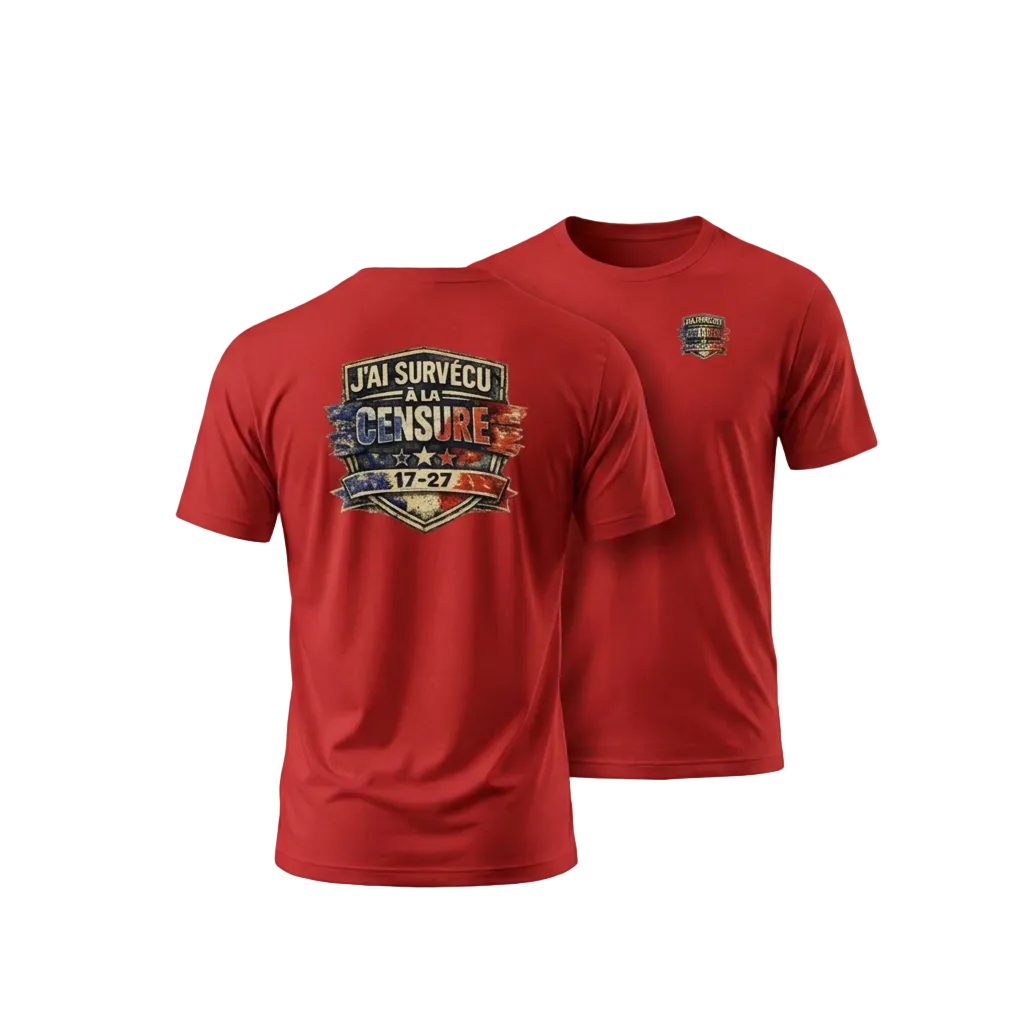 T-Shirt rouge censure 