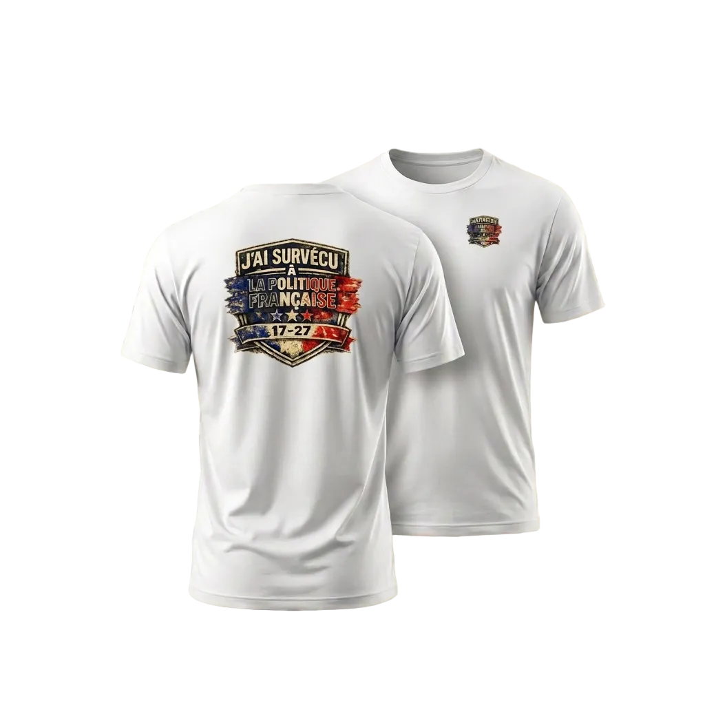 T-shirt blanc Politique Française 